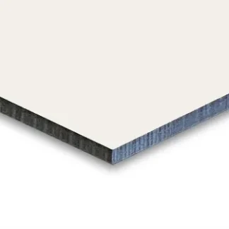 HPL plaat 6mm (gebroken) wit, Ral 9010, ral 9016 bij benadering.